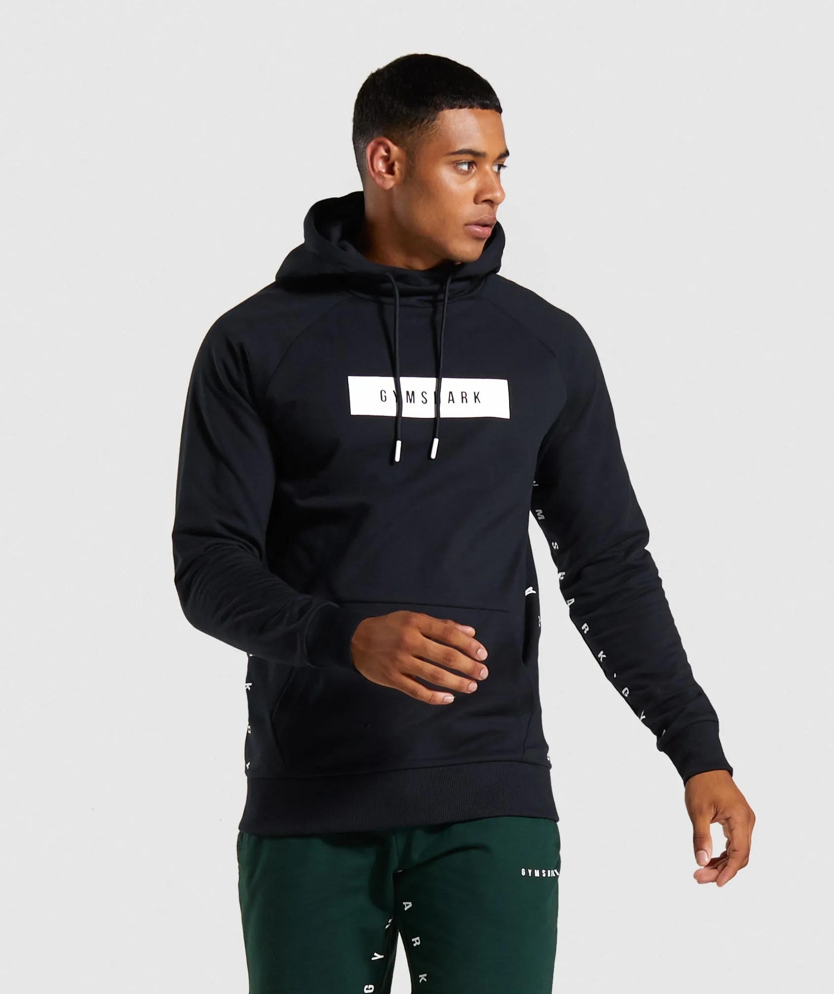 CONTRAST HOODIE – BLACK (AUTHENTIC) – Brofit